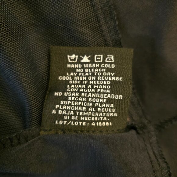 R&M RICHARDS WOMENS SHEER NAVY BLUE KIMONO CARDIGAN SPARKLE TRIM SIZE MEDIUM - Picture 9 of 10